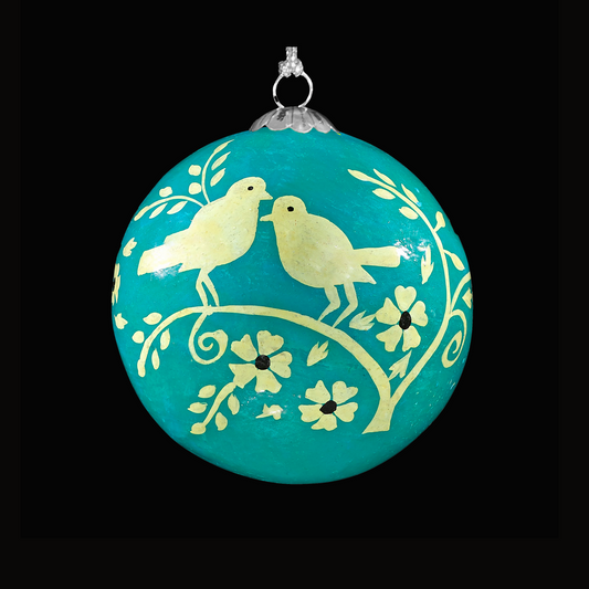 Blue Doves Christmas Bauble for Christmas tree decorations