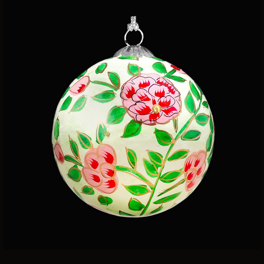 Winter Roses Christmas Bauble for Christmas tree decorations