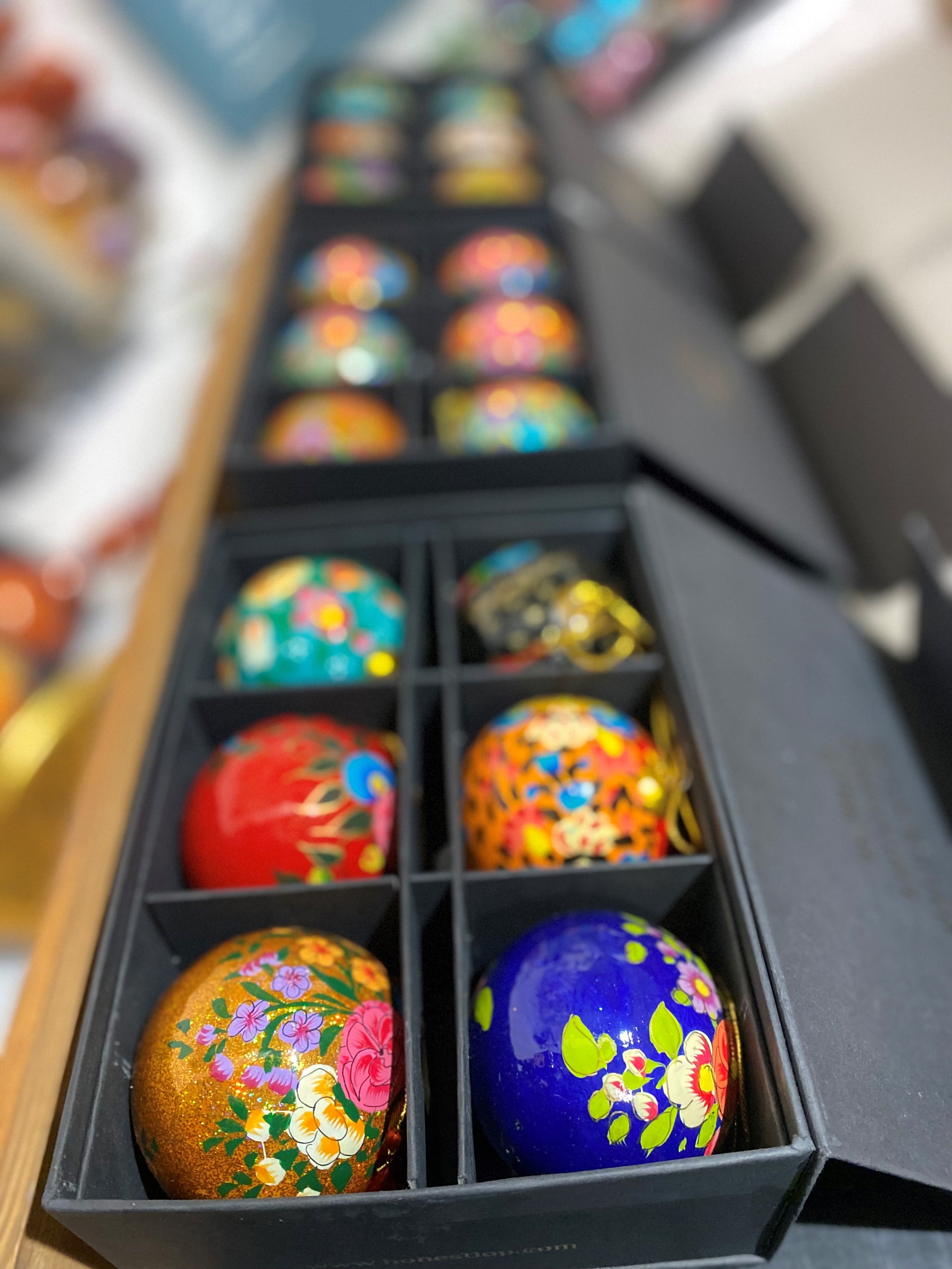 Luxury Box of 6 Handmade Baubles -Best Christmas Gifts