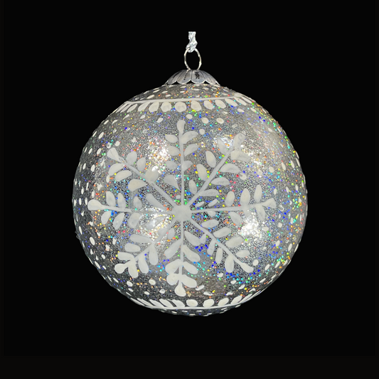 frozen silver Christmas Bauble for Christmas Tree Decorations