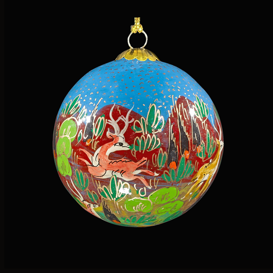 forest friends blue Christmas Bauble for Christmas Tree Decorations