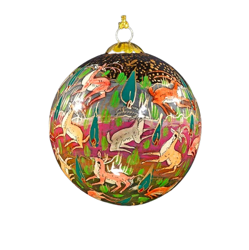 Forest Friends Black Christmas Baubles