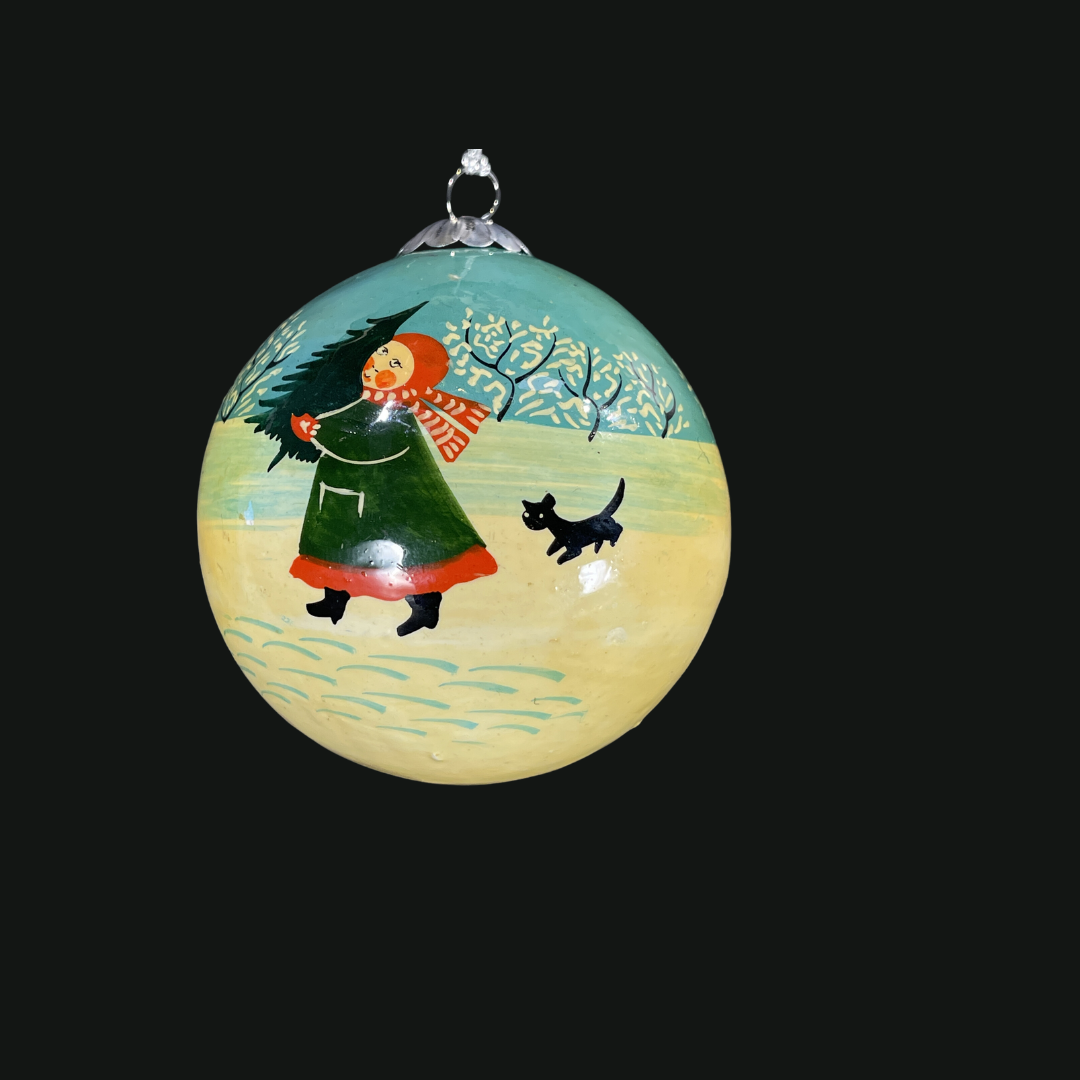 golden girl Christmas Bauble for Christmas tree decorations