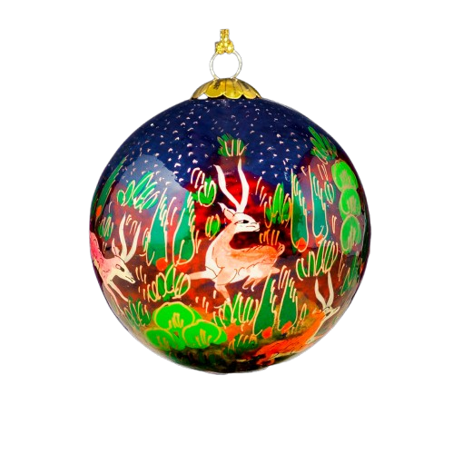 Forest Friends Blue Bauble