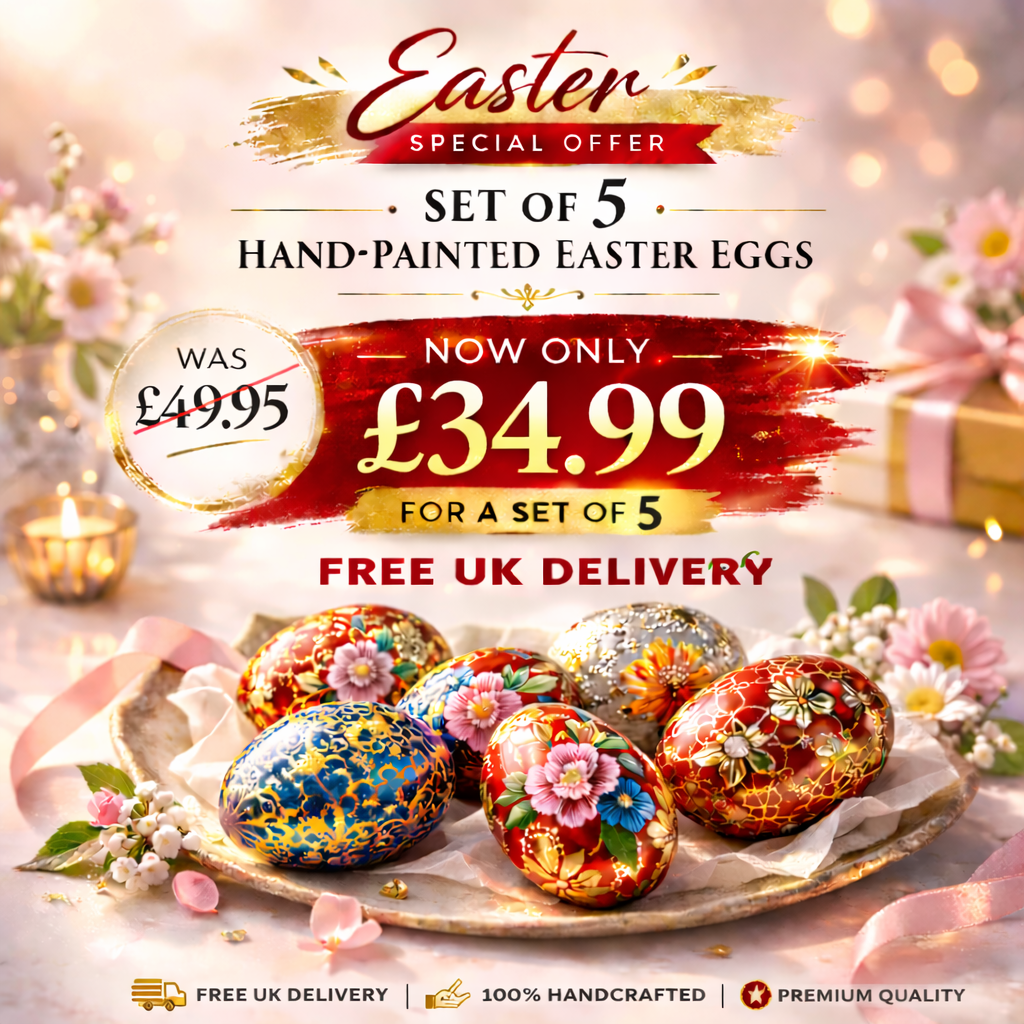 Assorted set of 5 Easter Egg Collection – - 3 Inch Sustainable Easter Décor by HONEST