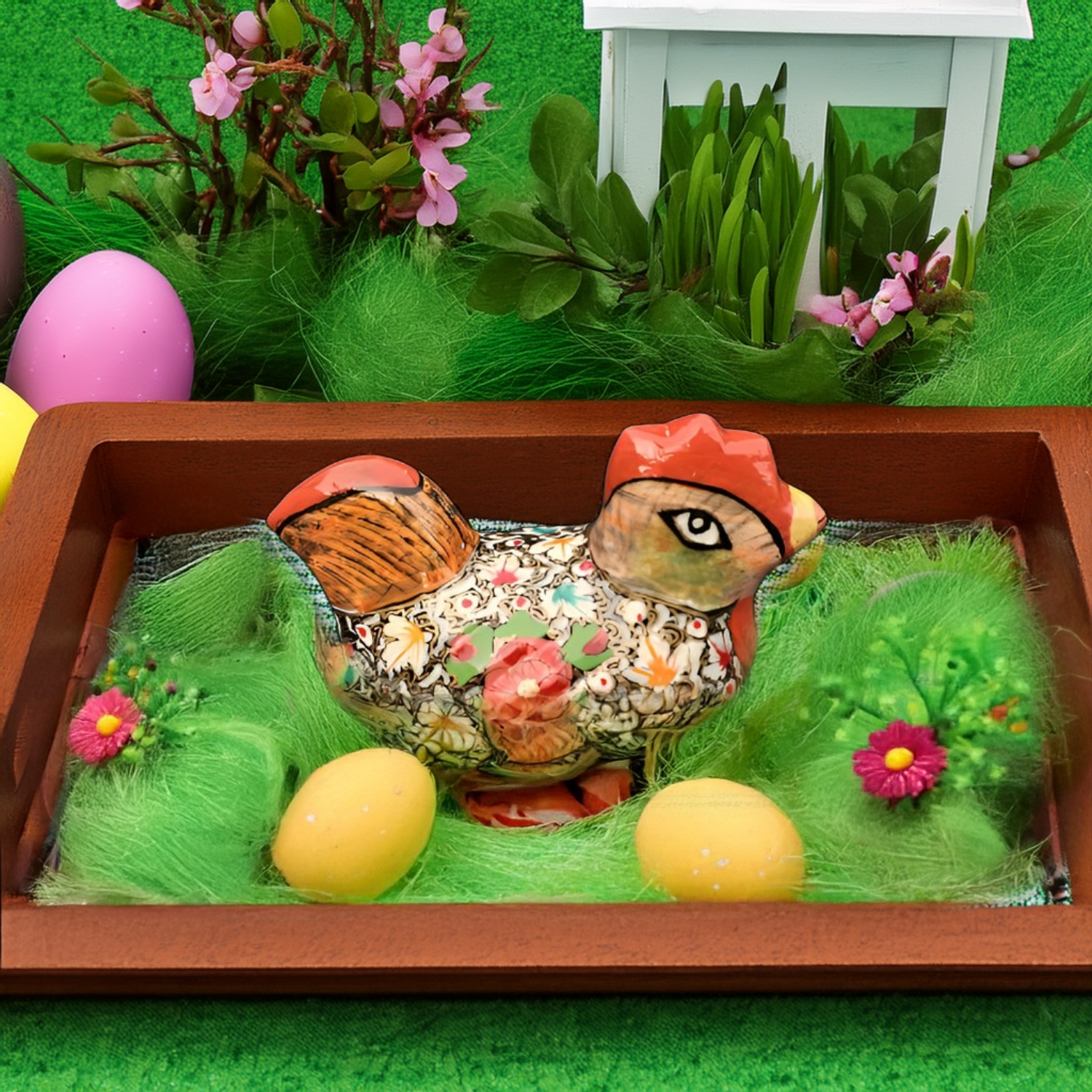 Handmade Hen Trinket Box – Easter & Home Décor