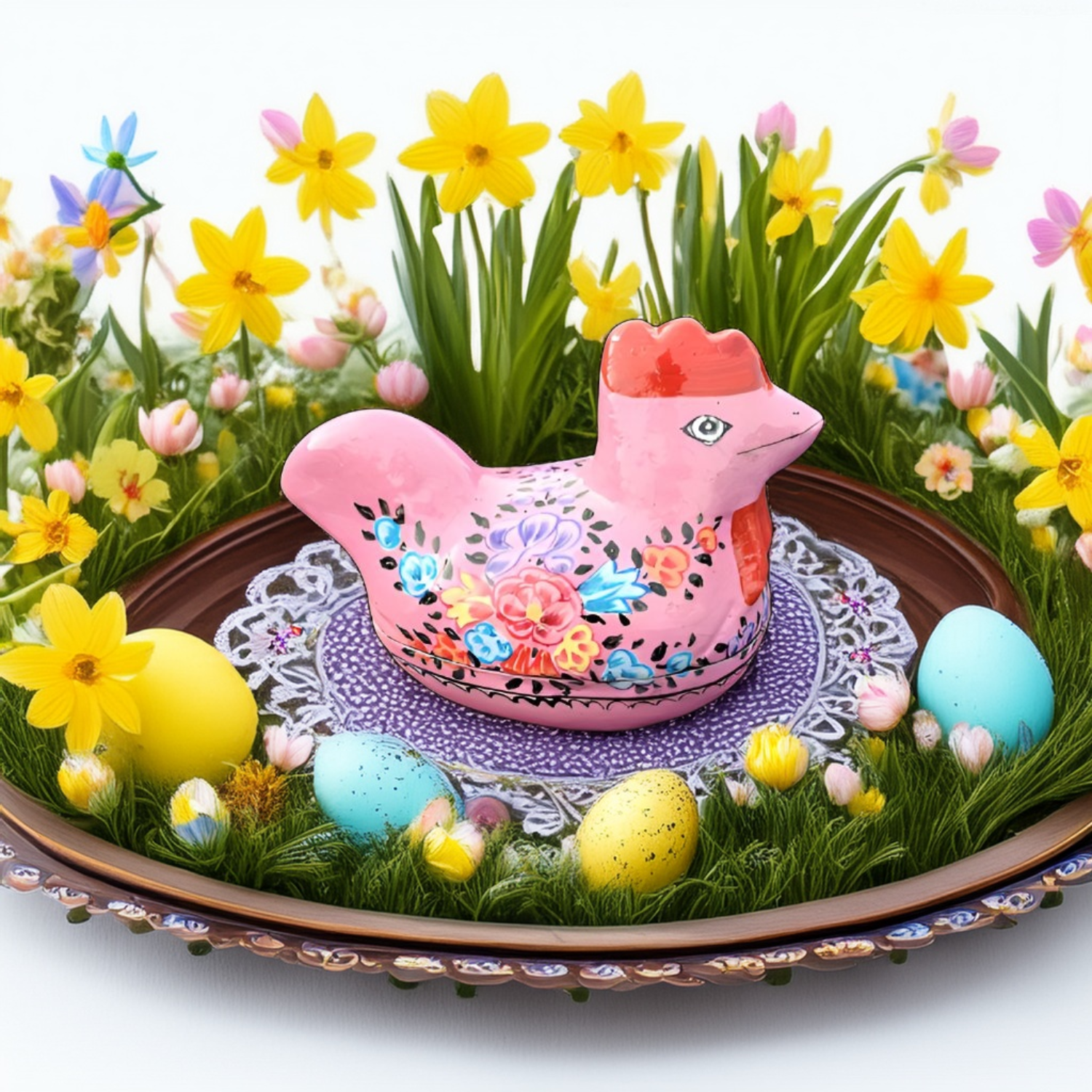 Handmade Hen Trinket Box – Easter & Home Décor