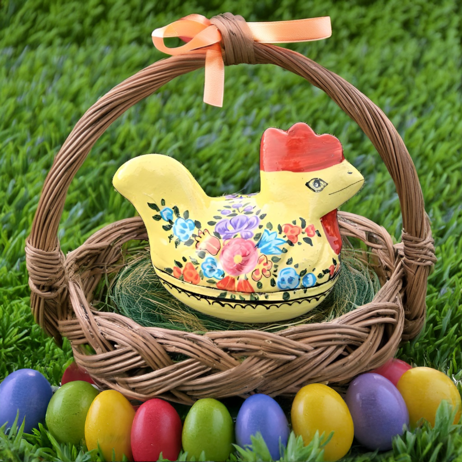 Handmade Hen Trinket Box – Easter & Home Décor