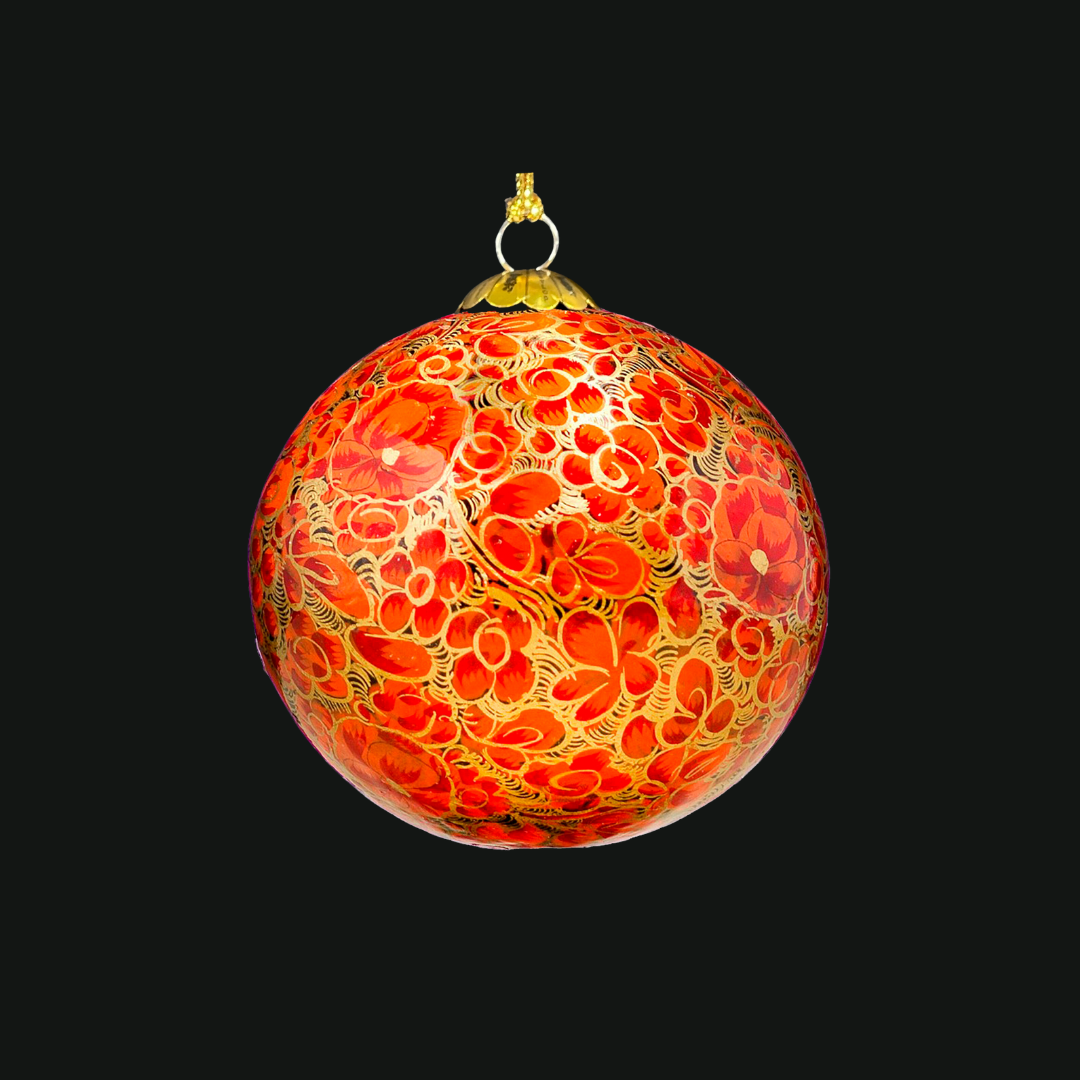 enchanted orange handmade bauble Christmas tree decorations for seasonal decorations