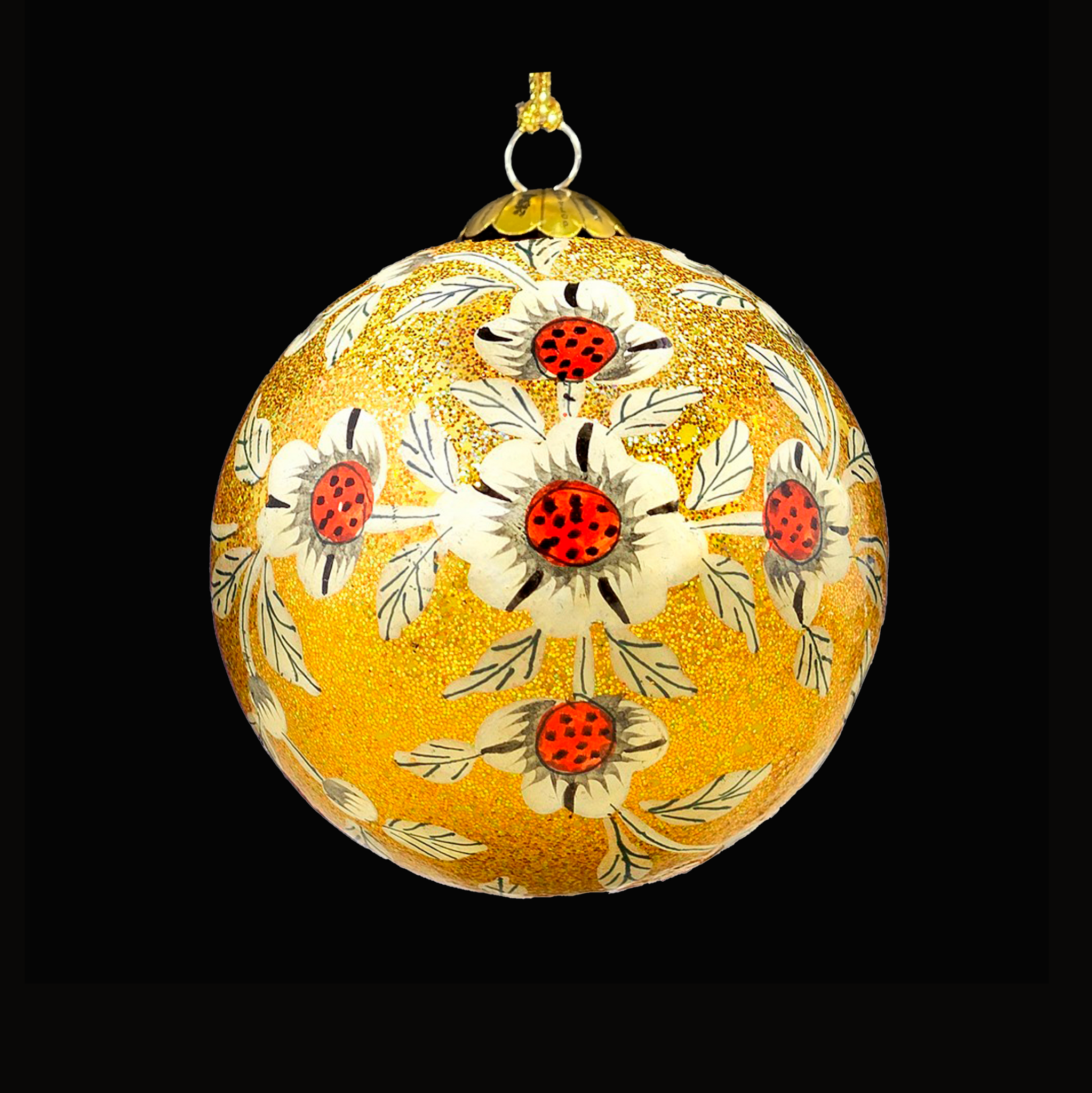 Glitter Daisies - Christmas Bauble 