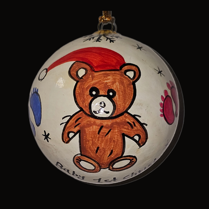 Baby’s First Christmas Handmade Christmas Bauble – Elegant White Keepsake Ornament