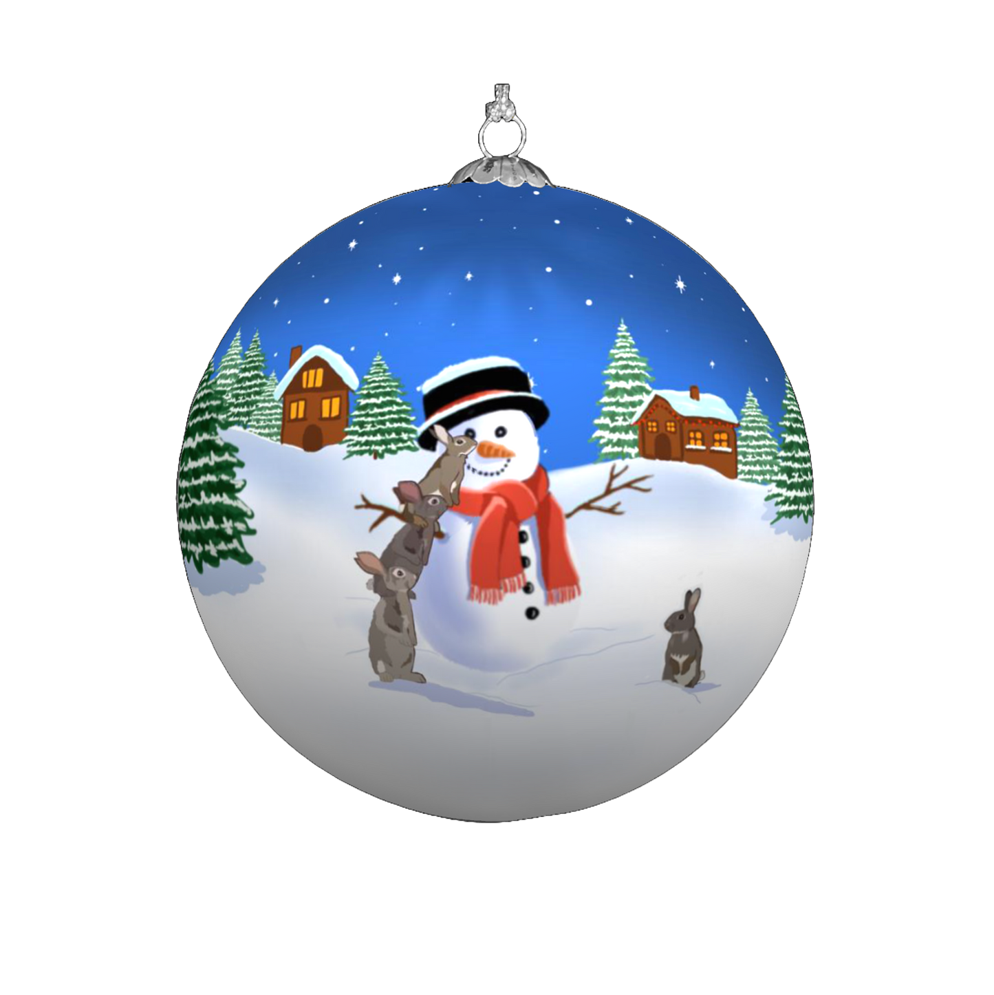 Frosty and Furry Thieves Christmas Bauble