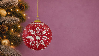 Frozen Red Cristmas Bauble