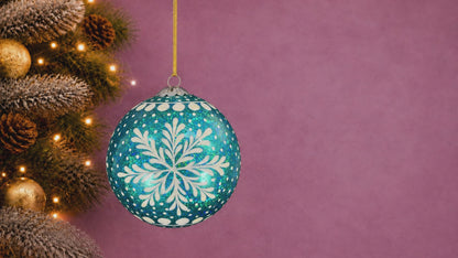 Frozen Turquoise-Christmas tree decor