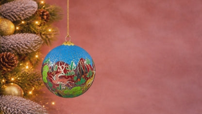Forest Friends Sky Blue Bauble