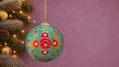 Alizeh Turquoise Christmas Bauble