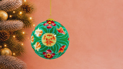 Turquoise Blooms bauble