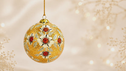 Glitter Daisies - Christmas Bauble
