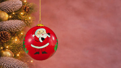 Red Santa Christmas Baubles
