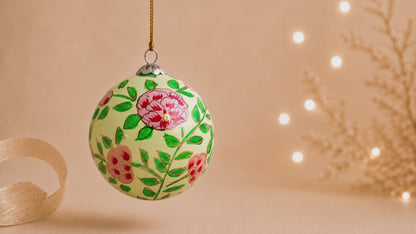 Winter Roses christmas bauble