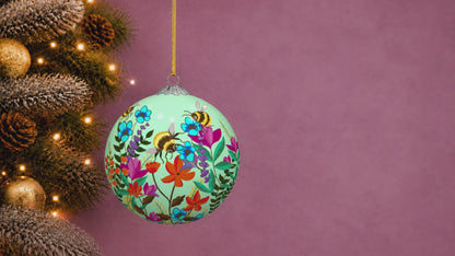 Mint Bee Garden Handcrafted Bauble – Eco-Friendly Christmas Decorations