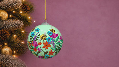 Mint Bee Garden Handcrafted Bauble – Eco-Friendly Christmas Decorations