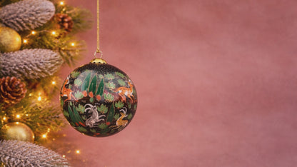 Forest Friends Black Christmas Baubles