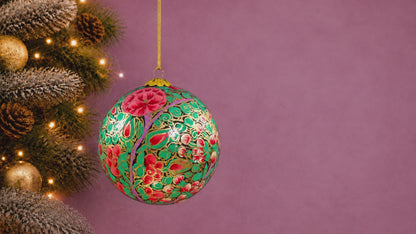 Pink Roses- Christmas Bauble