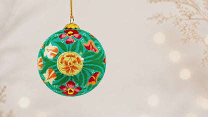 Turquoise Blooms bauble