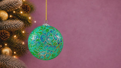 Spring Greens christmas bauble