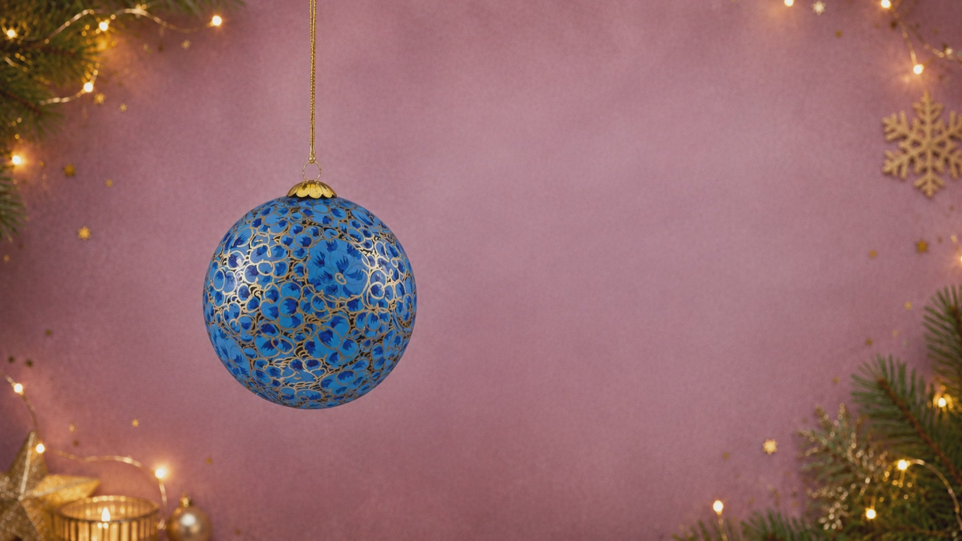 Enchanted Blue Christmas Bauble