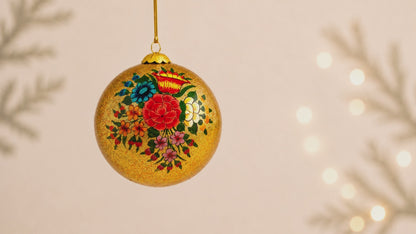 Gold Blooms Christmas decoration bauble