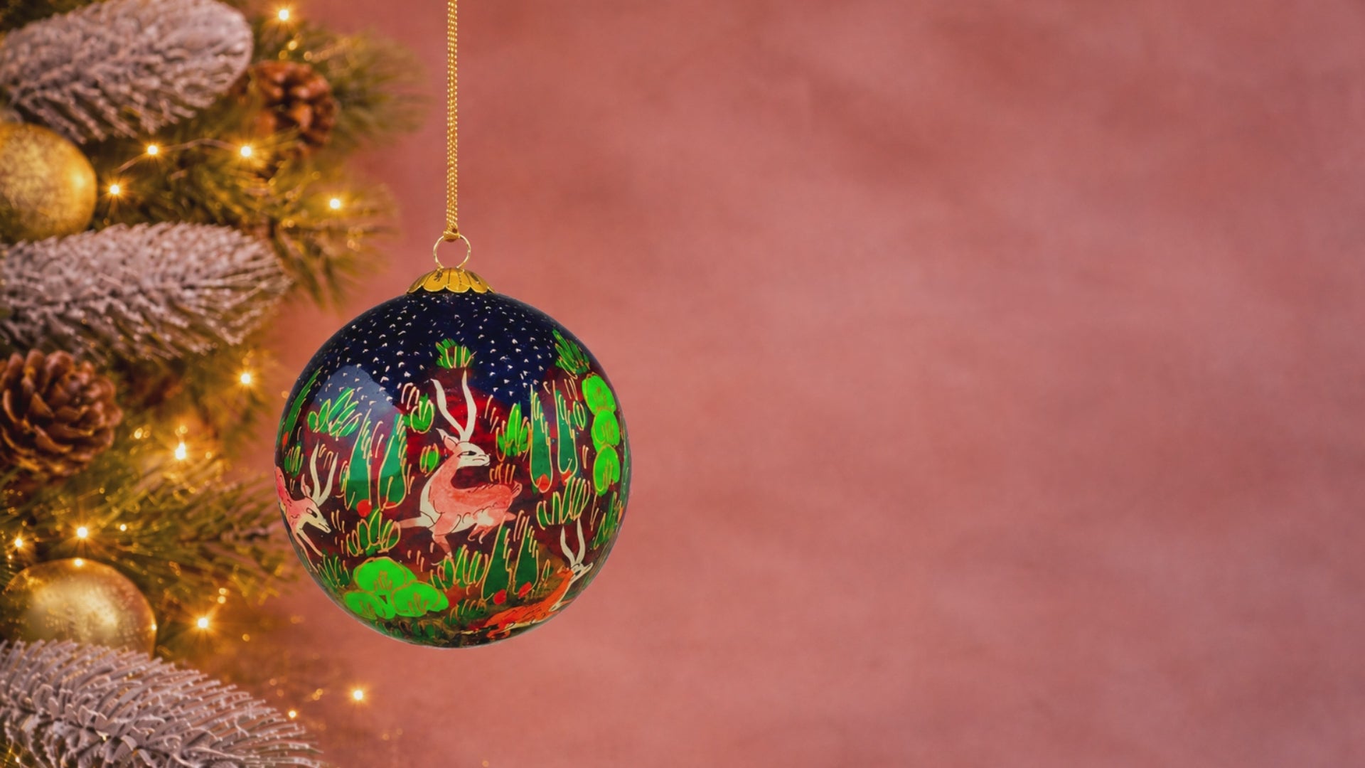 Forest Friends Blue Bauble