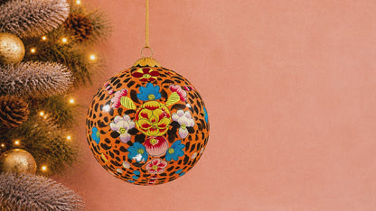 Tiger Blooms christmas bauble