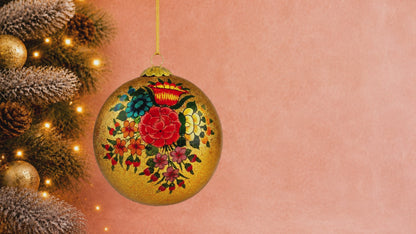Gold Blooms Christmas decoration bauble
