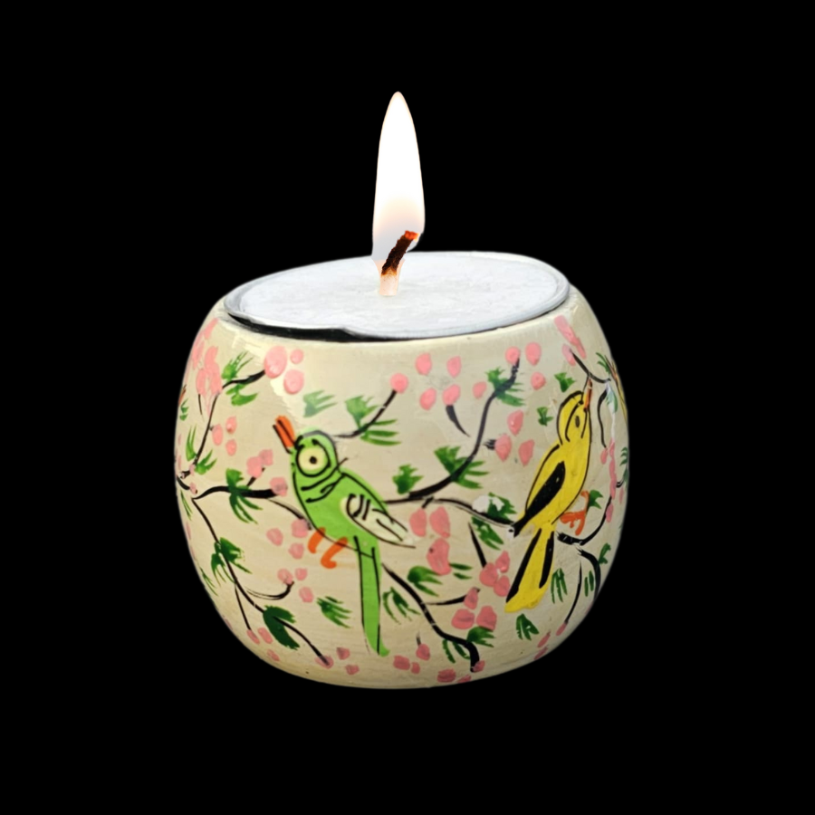 Opulent Flame - Paper Mache Candle