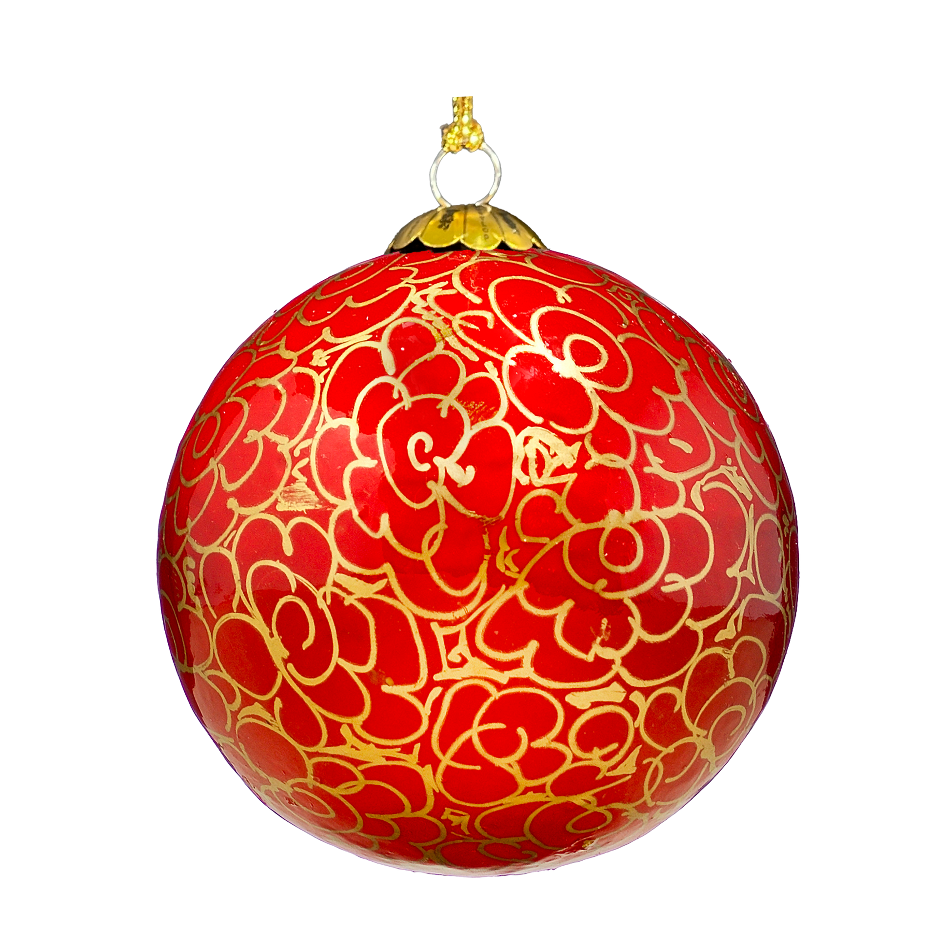 Enchanted Red Gold Christmas Bauble for Christmas tree decorations