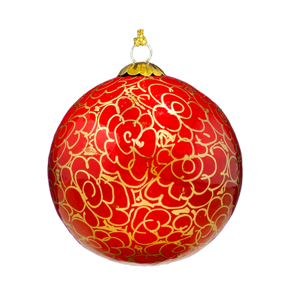 Enchanted Red Gold Christmas Bauble for Christmas tree decorations