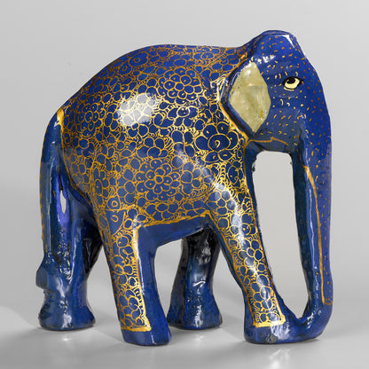 Wooden Stargazer Elephant - Blue