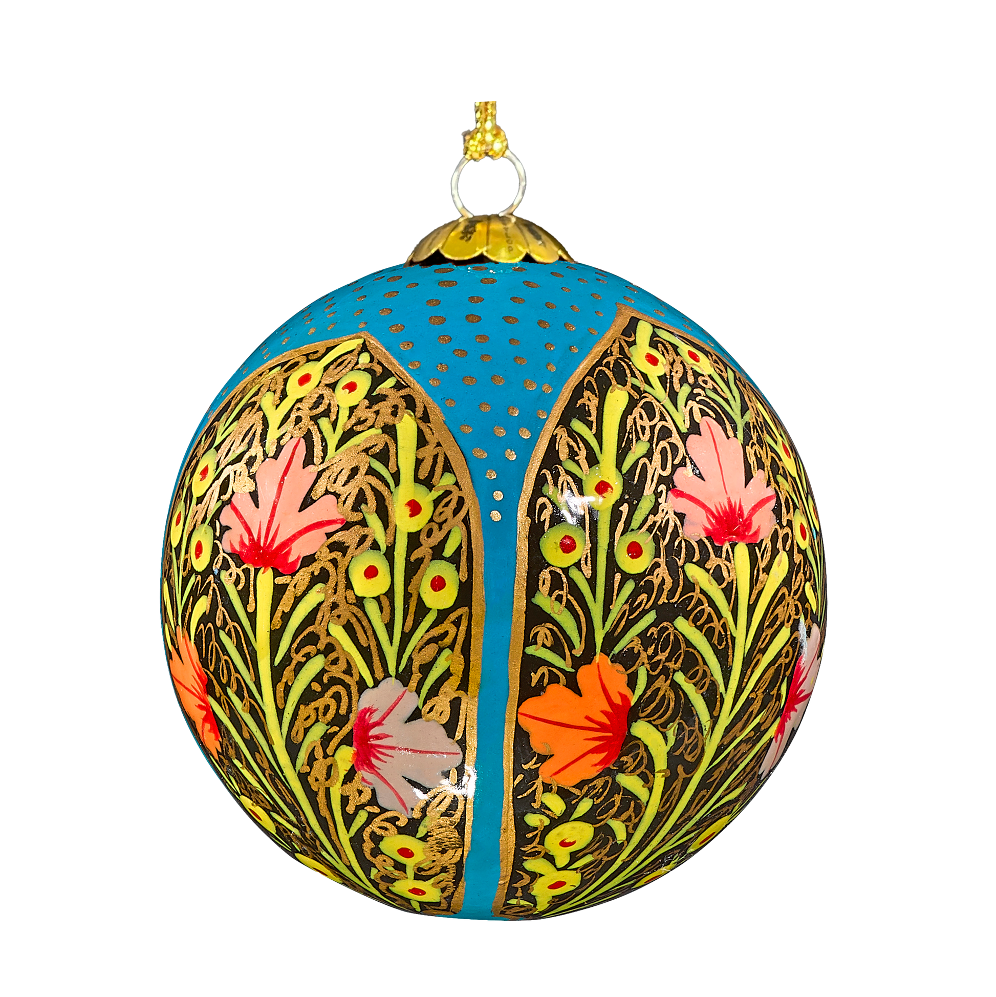 blue Chinar temple Christmas Bauble for Christmas tree decorations