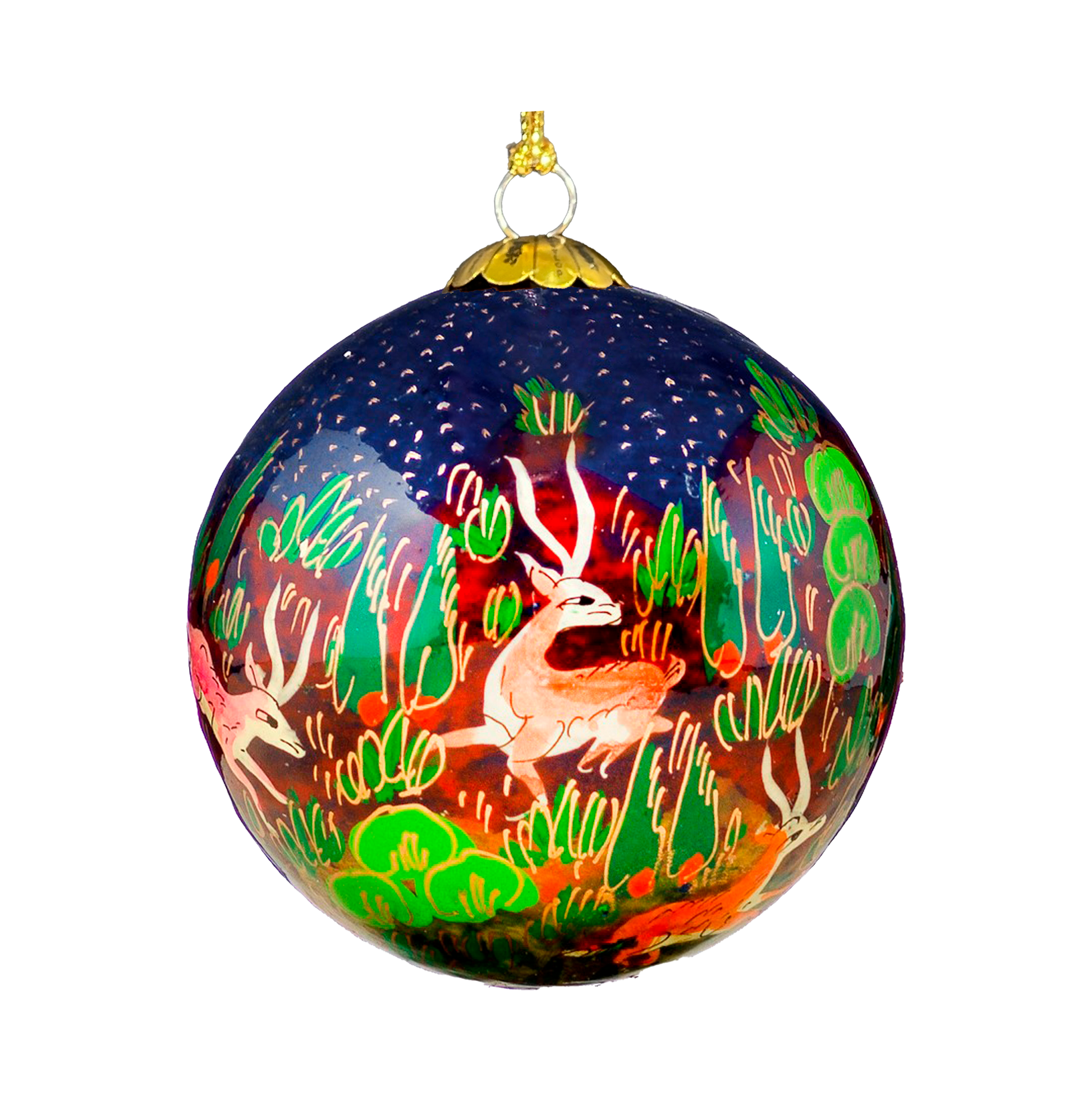 Forest Friends Blue Christmas Bauble for Christmas tree decorations