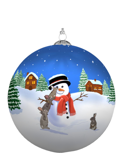 Frosty Christmas Bauble for Christmas tree decorations