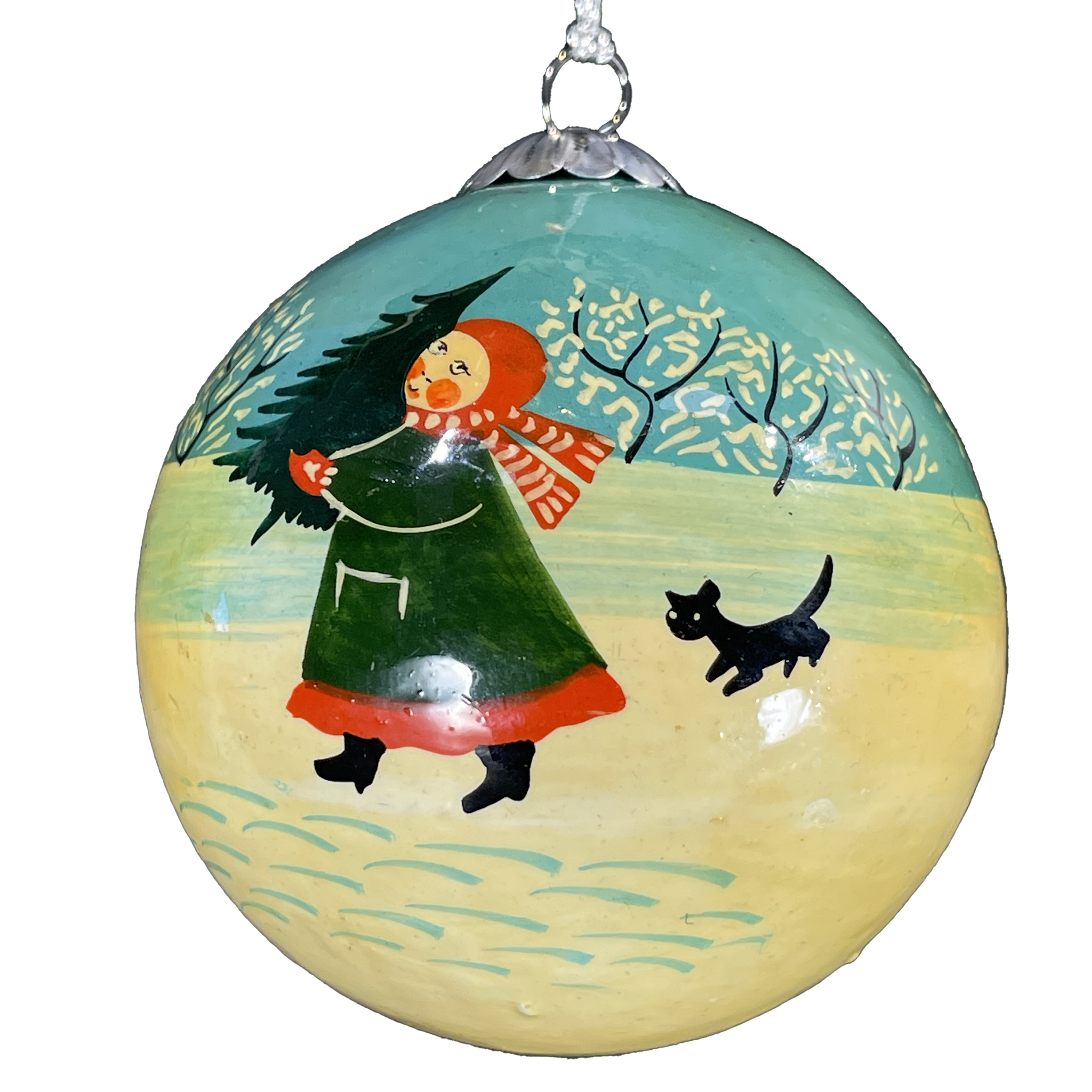golden girl Christmas Bauble for Christmas tree decorations