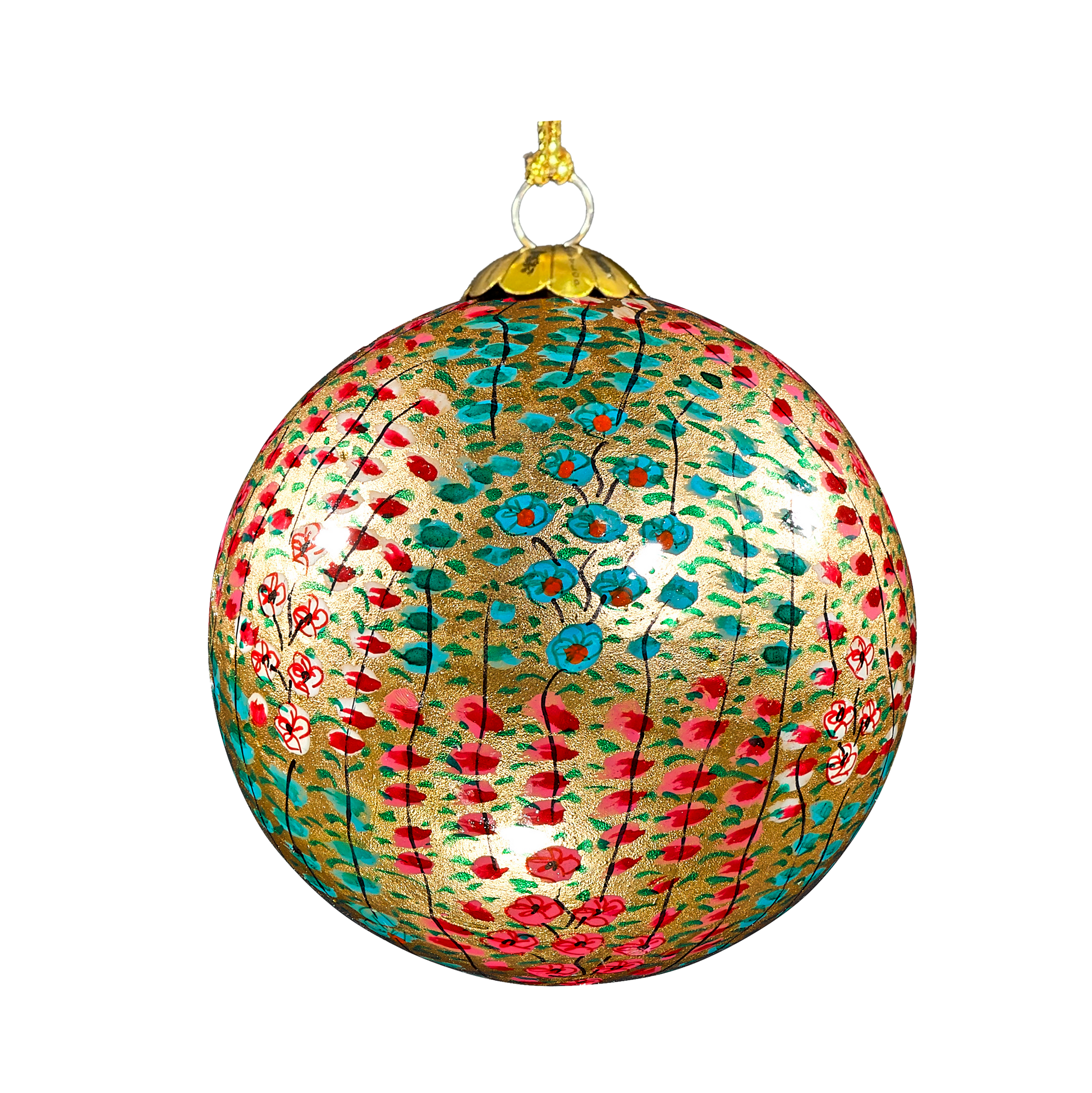 Golden Hazara Christmas Bauble for Christmas tree decorations