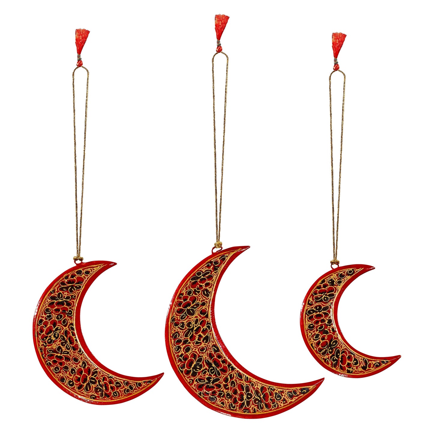 Assorted Crescent Moon (Wood) - Set of 3