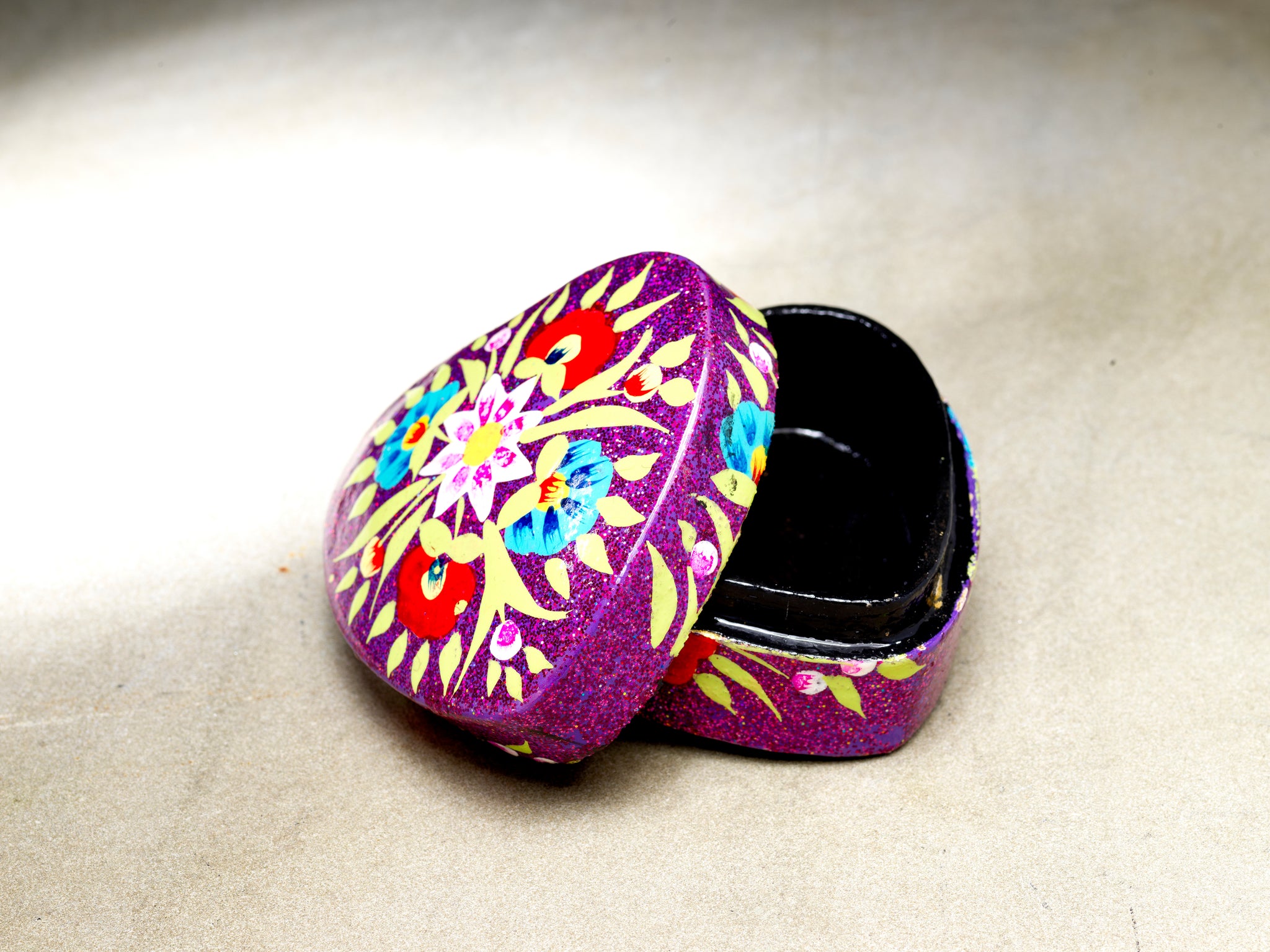 Glitter Heart Trinket Box - 3