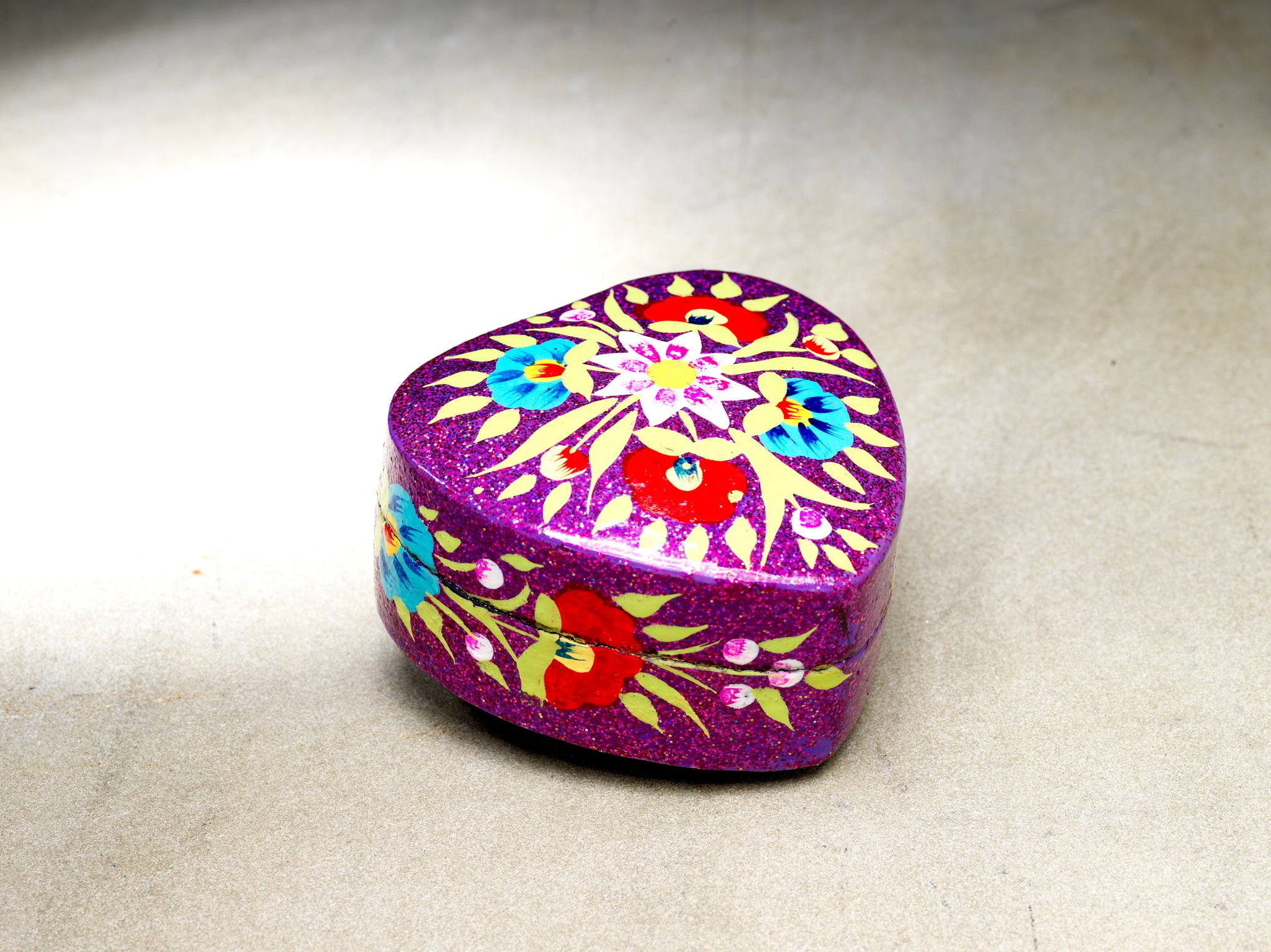 Glitter Heart Trinket Box - 3